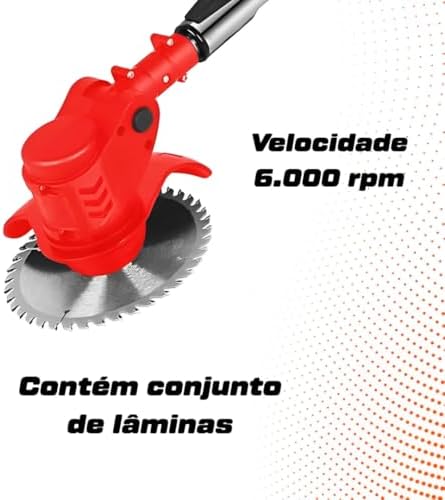Cortador de Grama Elétrico sem Fio com Bateria